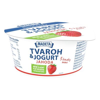 MADETA Jihočeský tvaroh a jogurt jahoda chlaz. 135 g