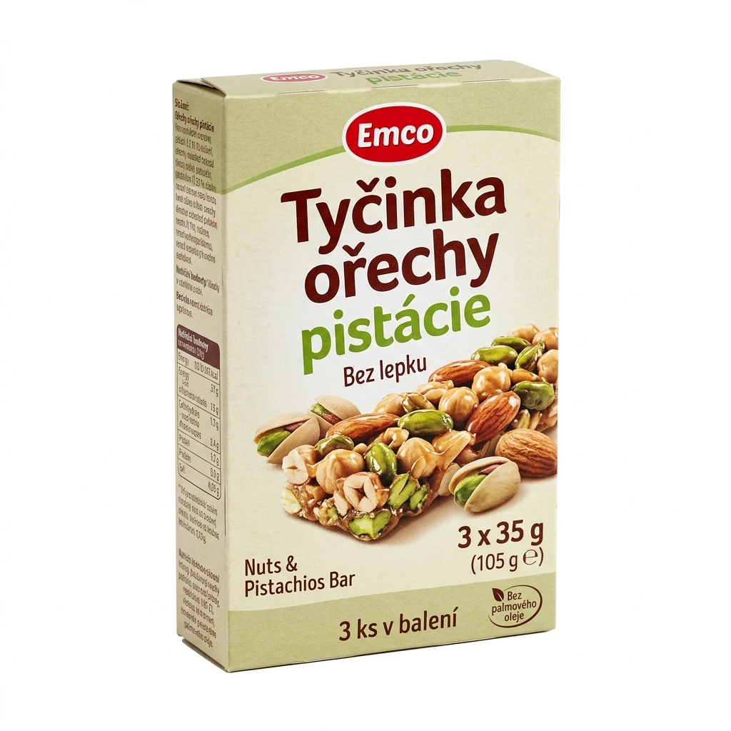 Emco Tyčinka ořechy pistácie 3 x 35 g