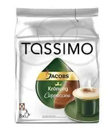 TASSIMO JACOBS Krönung Cappuccino kapsle kávové (8 x 26 g + 8 x 6,5 g)
