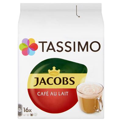 TASSIMO JACOBS Cafe Au Lait kapsle kávové 16 x 11,5 g