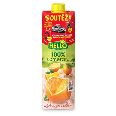Hello Pomeranč 100 % džus 12 x 1 l