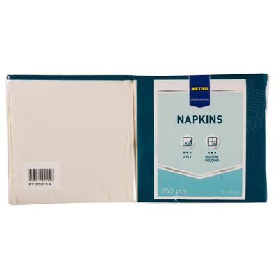 METRO PROFESSIONAL Ubrousky 2vrstvé 33 x 33 cm krémové 300 ks