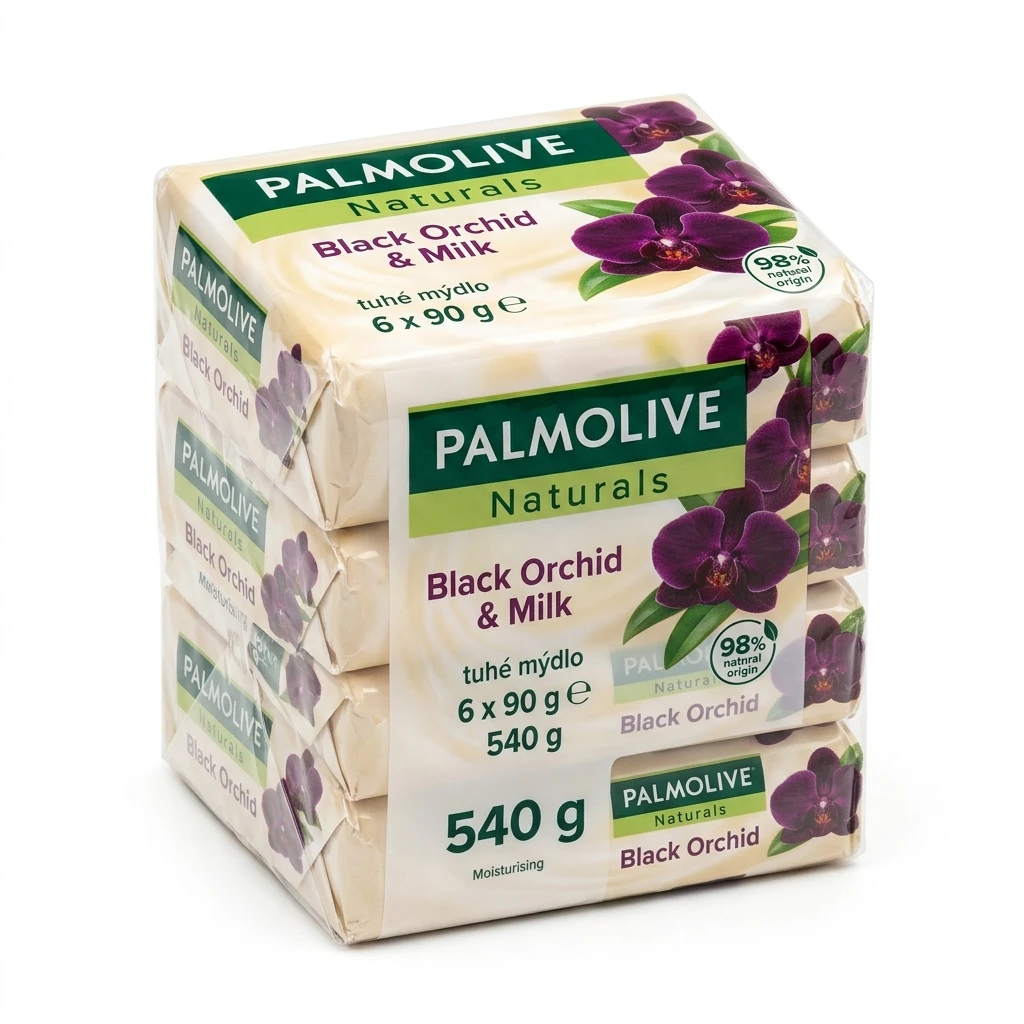 PALMOLIVE Naturals Black Orchid tuhé mýdlo 6 x 90 g