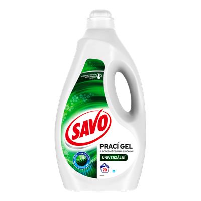 SAVO Universal bez chlóru Color&White prací gel na bílé a barevné prádlo (70 praní) 3,5 l