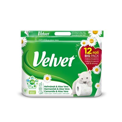 Velvet Toaletní papír heřmánkový 3vrstvý 18,3 m 12 ks