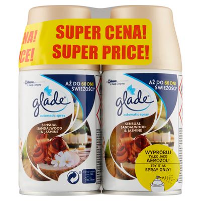 glade Automatic Duo Santalové dřevo&Jasmín 1+1 269 ml
