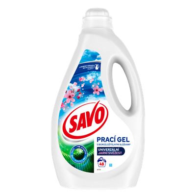 SAVO Jarní svěžest prací gel na barevné i bílá prádlo (48 praní) 2,4 l