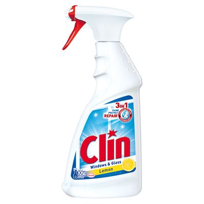 Clin 3v1 Windows&Glass Lemon/Citrus Čistič na okna sprej 500 ml