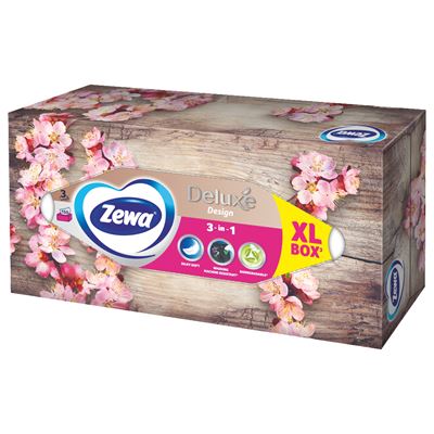 Zewa Deluxe XL Papírové kapesníky 3vrstvé 150 ks box