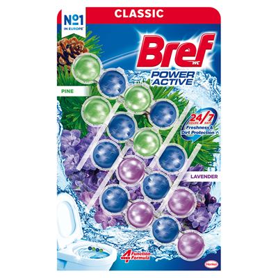 Bref Power Activ Pine Lavender/borovice levandule WC blok 4 x 50 g