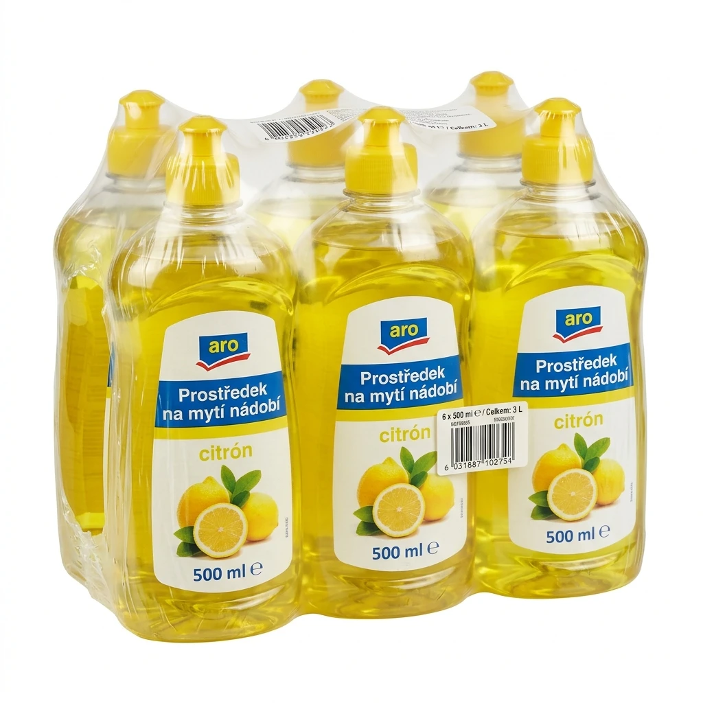 aro Prostředek na mytí nádobí citrón 6 x 500 ml