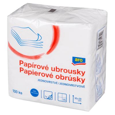 aro Ubrousky 1vrstvé 30 x 30 cm 12 x 100 ks