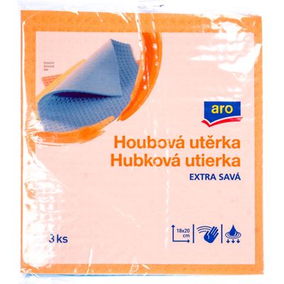 aro Utěrka houbová 18 x 20 cm 3 x 3 ks