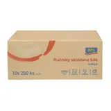 aro Ručníky skládané 1vrstvé bílé 10 x 250 ks