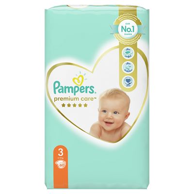 Pampers Premium Value Pack Midi S3 pleny 60 ks