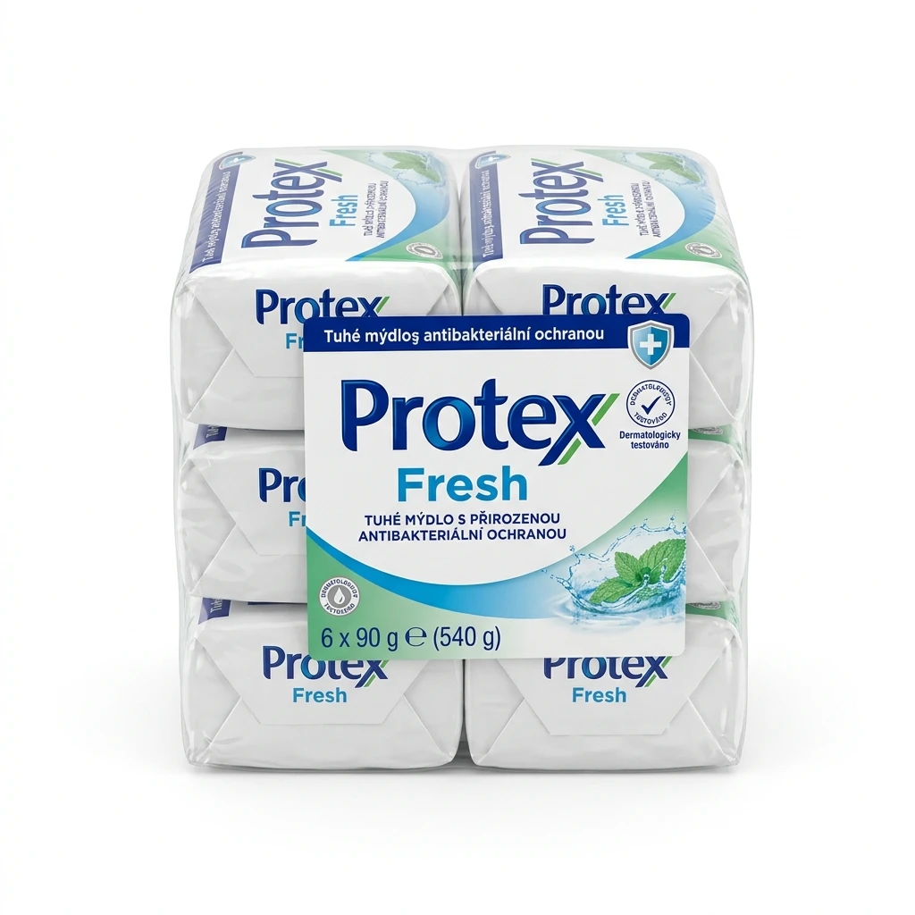 Protex Fresh tuhé mýdlo s přirozenou antibakteriální ochranou 6 x 90 g