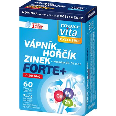 maxi vita Exclusive Vápník + hořčík + zinek 60 tablet