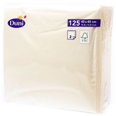 Duni Ubrousky vanilkové 40 cm 2vrstvé 125 ks