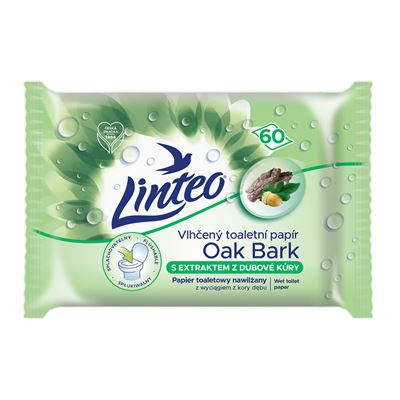 Linteo Toaletní papír vlhčený dubová kůra 60 ks