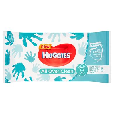 HUGGIES All Over Clean Dětské vlhčené ubrousky 56 ks