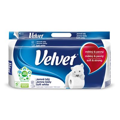 Velvet Toaletní papír 3vrstvý 18,3 m bílý 8 ks