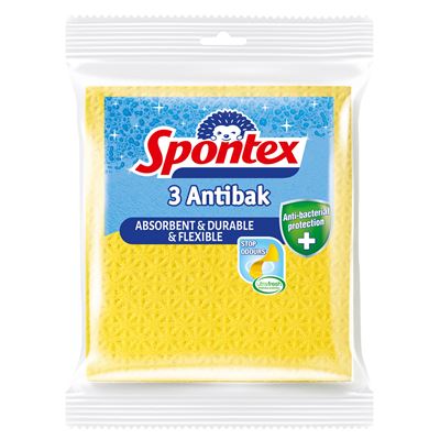 Spontex Utěrka houbová antibakteriální X3 1 ks