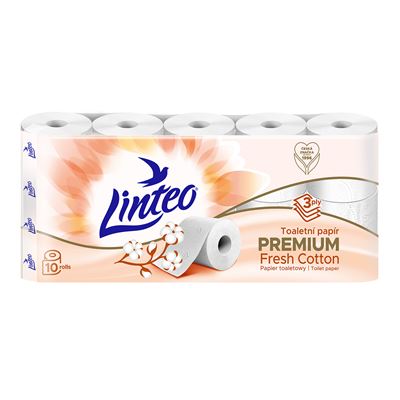 Linteo Cotton Toaletní papír 3vrstvý 15 m 10 ks
