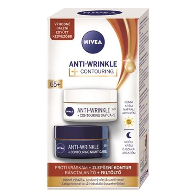NIVEA Anti-wrinkle Contouring 65+ Krém denní + Krém noční 2 x 50 ml duopack