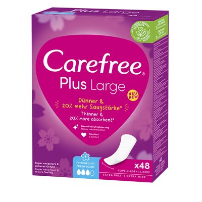 Carefree Plus Large Svěží vůně hygienické vložky 48 ks