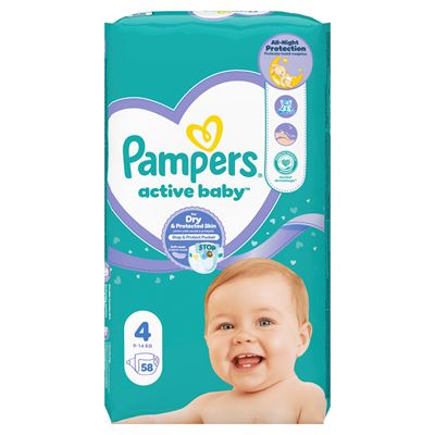 Pampers Active Baby VPP pleny 58 ks