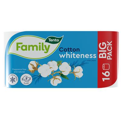 Tento Cotton Toaletní papír 2vrstvý bílý 16 rolí