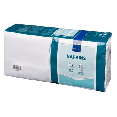 METRO PROFESSIONAL Ubrousky 2vrstvé 33 x 33 cm bílé 300 ks