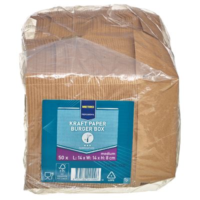 METRO PROFESSIONAL Burgerbox Kraft 50 ks
