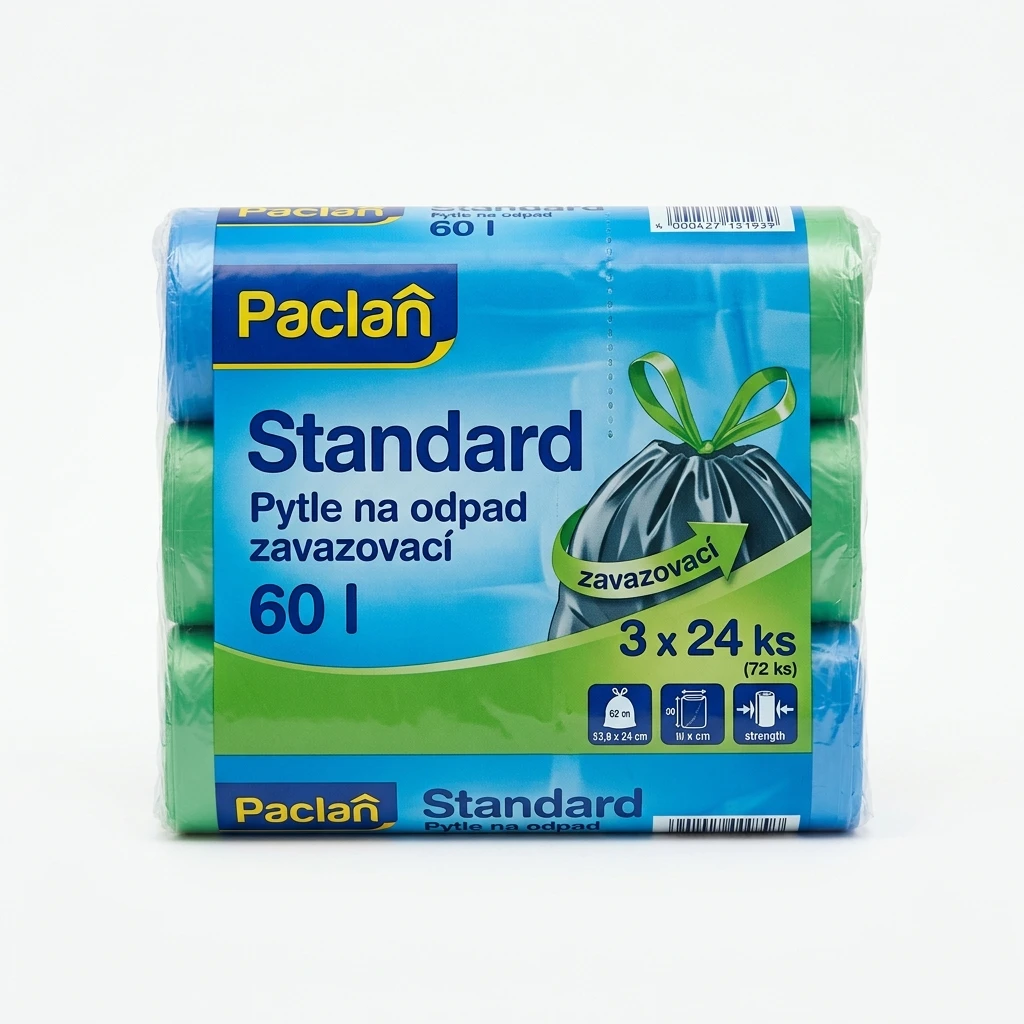 Paclan Standard Pytle na odpad zavazovací 60 l 3 x 24 ks