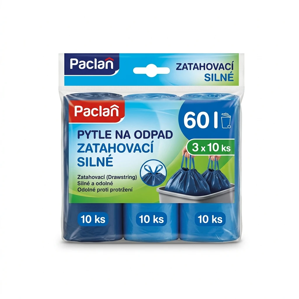 Paclan Pytle na odpad zatahovací silné 60 l 3 x 10 ks