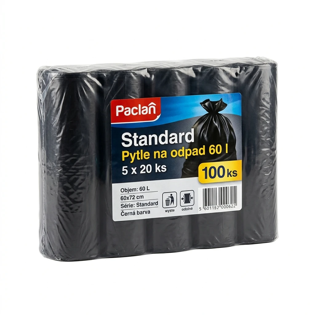 Paclan Standard Pytle na odpad 60 l 5 x 20 ks
