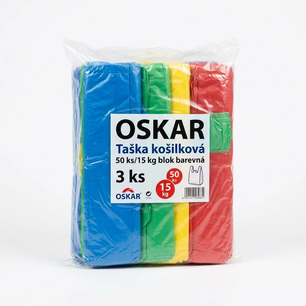 OSKAR Taška košilková 50 ks/15 kg blok barevná 3 ks