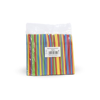 Brčka papírová flexibilní FSC 220 x 7 mm mix barev 250 ks