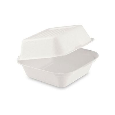 PrimeSource Box na burger z cukrové třtiny 15 x 15 cm 50 ks