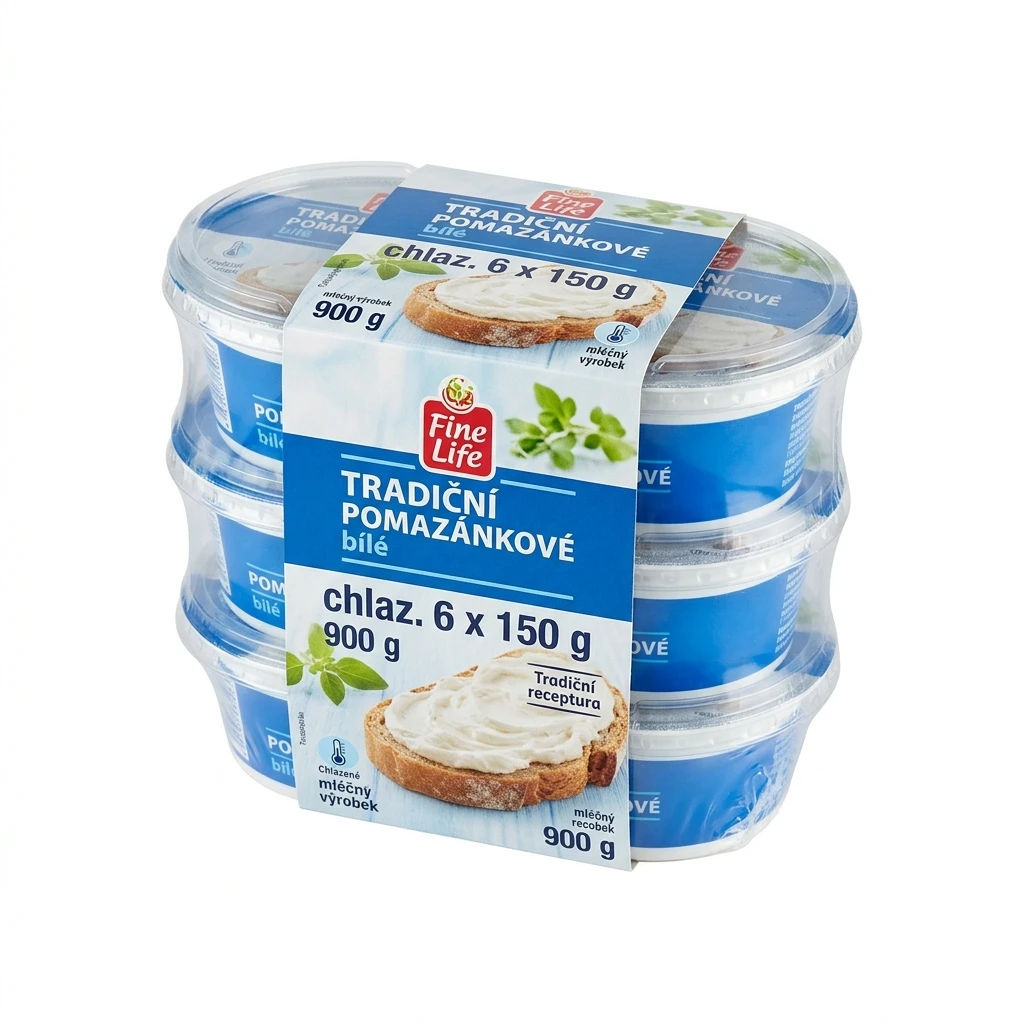 Fine Life Tradiční pomazánkové bílé chlaz. 6 x 150 g