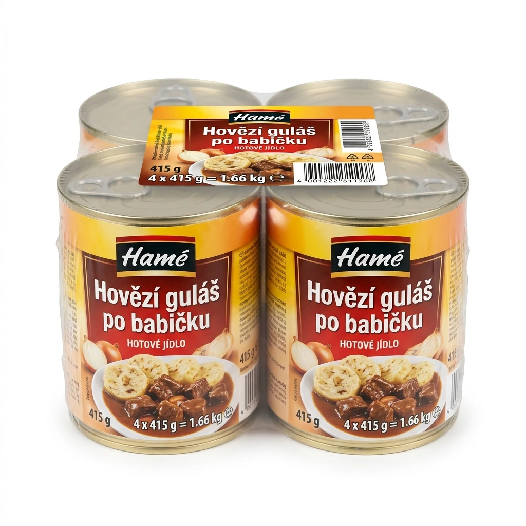Hamé Hovězí guláš po babicku hotové jídlo 4 x 415 g