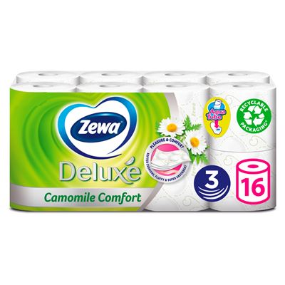 Zewa DeLuxe Cashmere Camomile Toaletní papír 3vrstvý 150 útržků 19,3 m 16 ks