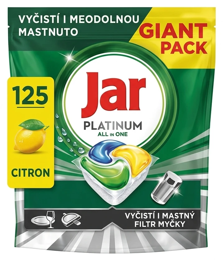 JAR Platinum All In One Kapsle do myčky nádobí Lemon