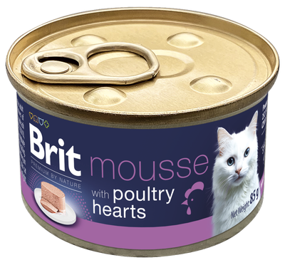Brit Premium by Nature Cat Can with Poultry heart, pro kočky