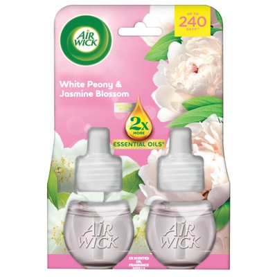 Air Wick Tekutá náplň do elektrického přístroje - Pivoňka a jasmínový květ DUO (2x 19 ml)