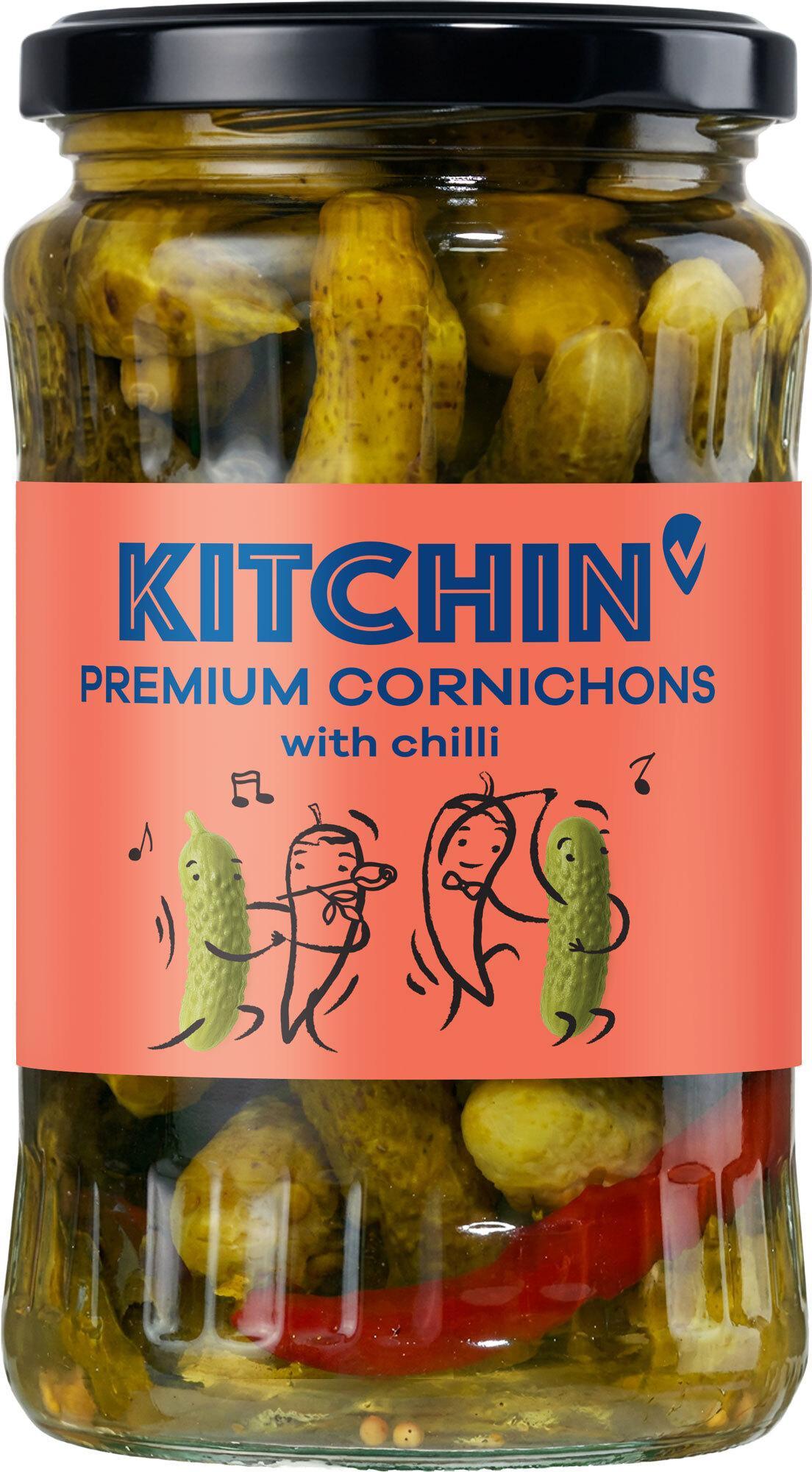Kitchin Premium Cornichons okurky s chilli