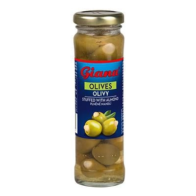 Giana Olivy zelené plněné mandlí 140g