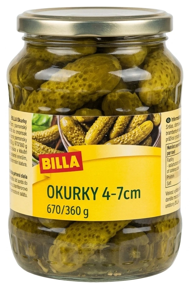 BILLA Okurky 4-7cm