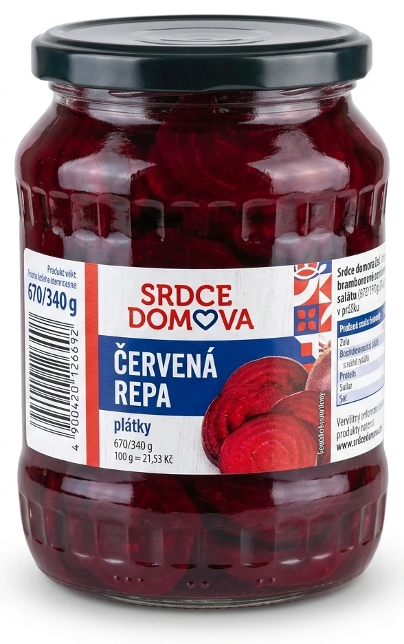 Srdce domova Červená řepa, plátky