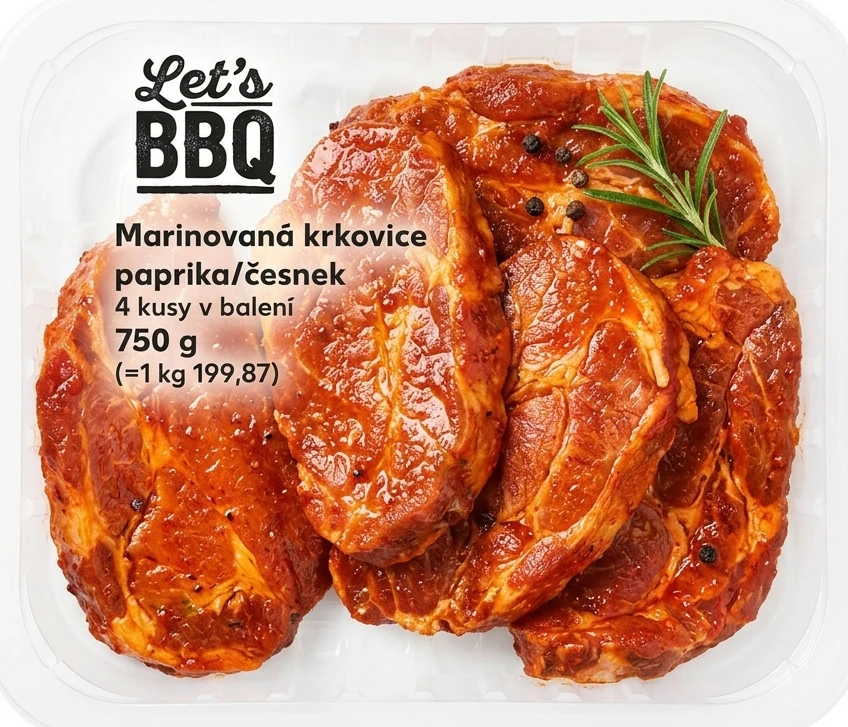 Marinovaná krkovice paprika/česnek